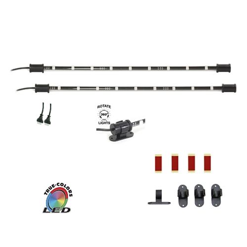 2 x 15 Inch LED RGB Multicolor Replacement Expansion Light Bars for Cyron "HTP" Systems Only, 5 or 15 ft cord