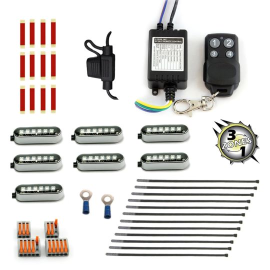Accent LED Lighting, MEDIUM, PRO Kit Tri-Zone, PLATINUM