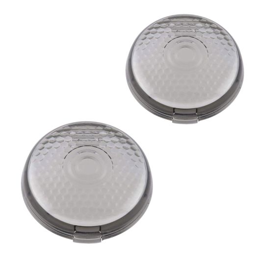 2" Inch Honeycomb Pattern Lens for Harley-Davidson Flat LED Turn Signal Light Inserts (Clear / Smoke / Amber / Red)