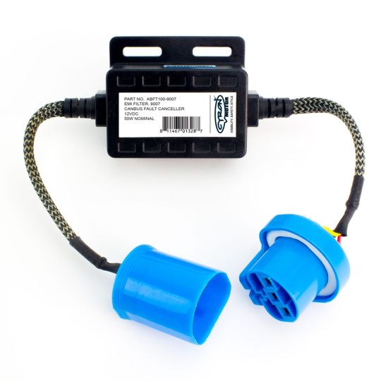 Active Digital Car EMI Noise Filter, Improves Radio Reception, Eliminates ELOG Interference, CANBUS Warning Error Canceller LED Anti-flicker, 9007 Plug