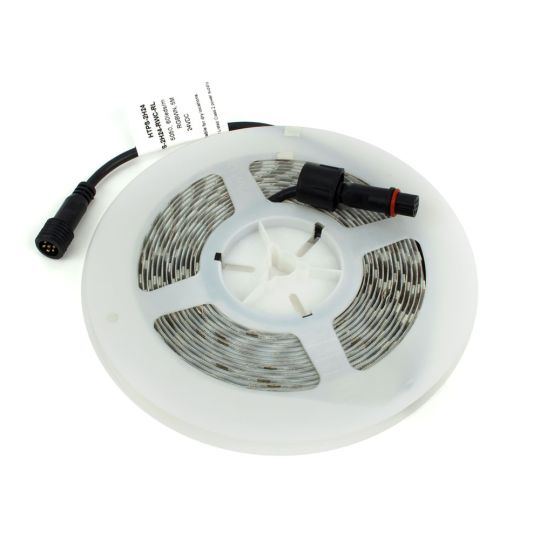 Ribbon Lights, Indoor, RGBWC RGB+Warm-White+Daylight-White LED cUL listed 24VDC, 300x5050 5-color chips