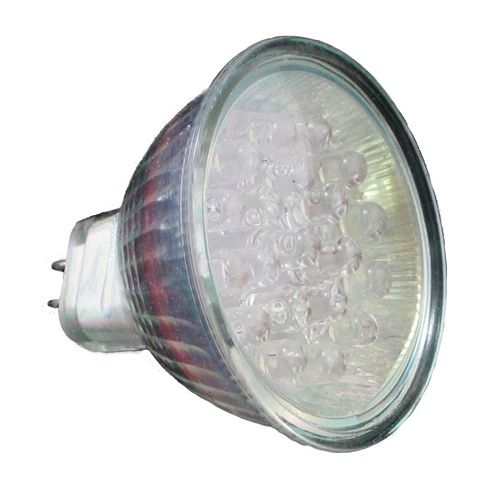 Lightbulb MR16, 18x 5mm LED, 12VDC, 1.4W replaces 10W - Red